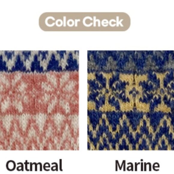 Snowflake Pattern Wool Cashmere Socks - Picture 4 of 8